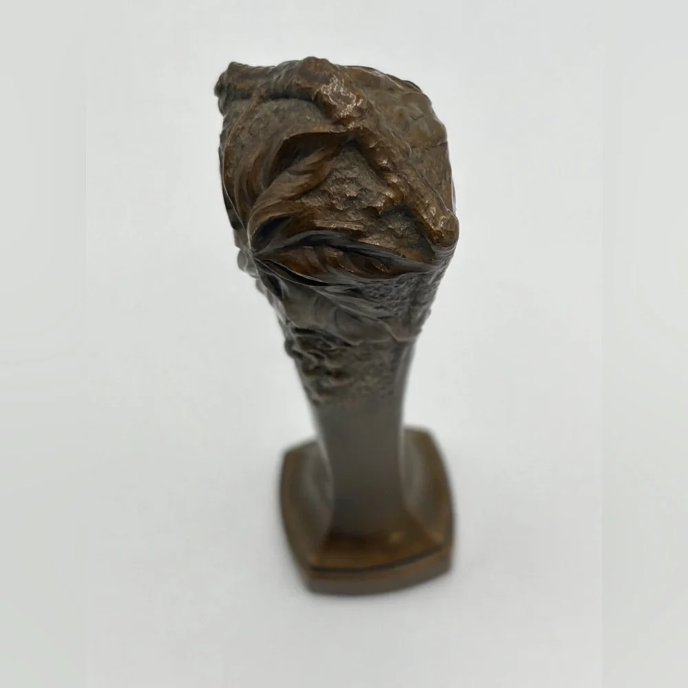 A. Dahl Signed Antique Art Nouveau Bronze Wax Seal, Blank Wax Seal Collectible